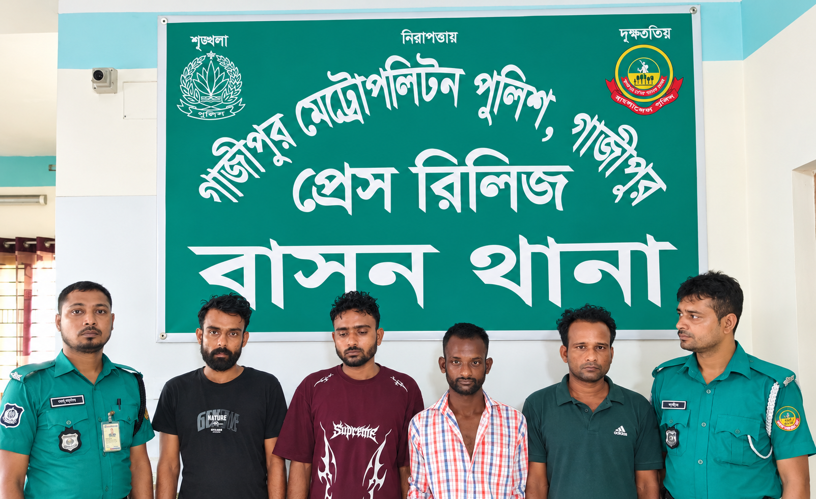 গাজীপুরে ১৫ পিস ইয়াবাসহ তিনজন গ্রেপ্তার, ওয়ারেন্টভুক্ত আসামিও আটক